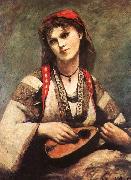 Gypsy with a Mandolin  Jean Baptiste Camille  Corot